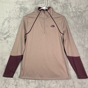 The North Face Purple Heathered 1/4 Zip Pullover Size Large